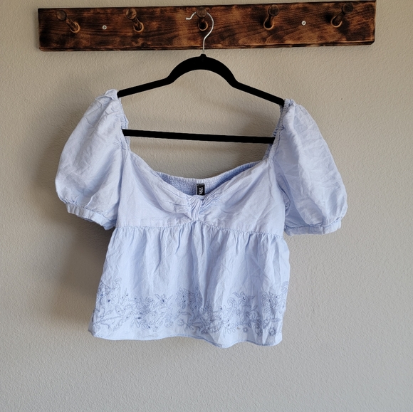 Zara Tops Zara Puff Sleeves Crop Top Poshmark